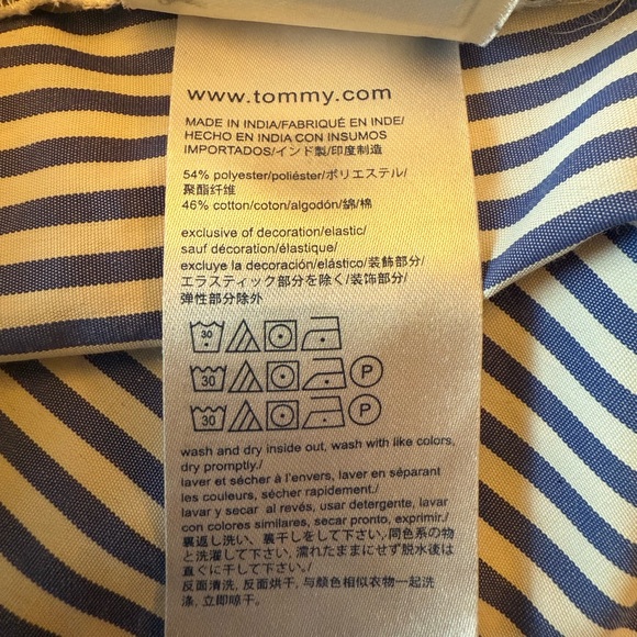 Tommy Hilfiger XXS sleeveless blue and white striped blouse - Picture 4 of 9